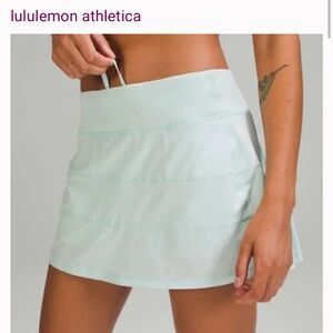 NWT lululemon athletica Pace Rival Delicate Mint Athletic Skirt 10 Long Tall
